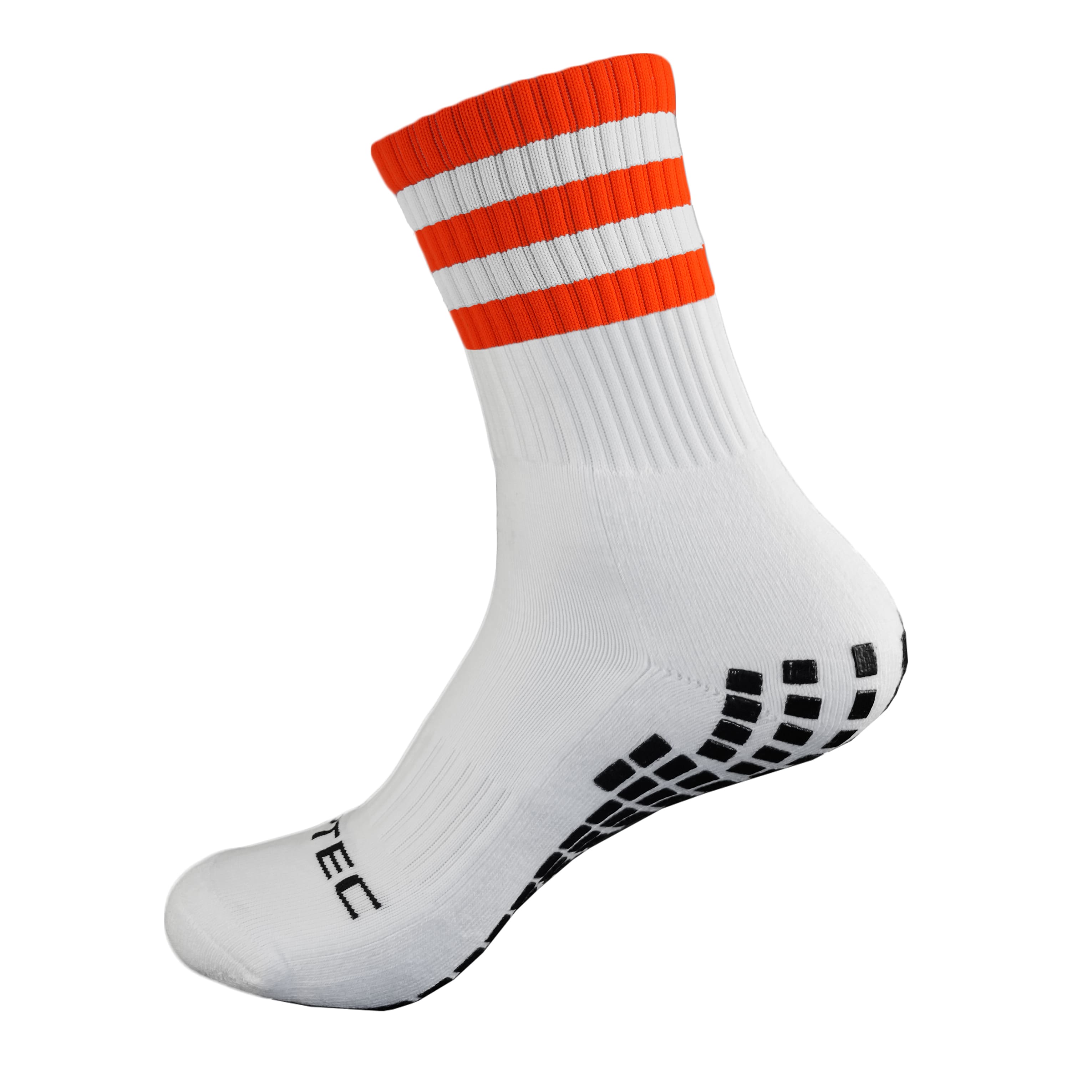 Orange & White Grip Socks