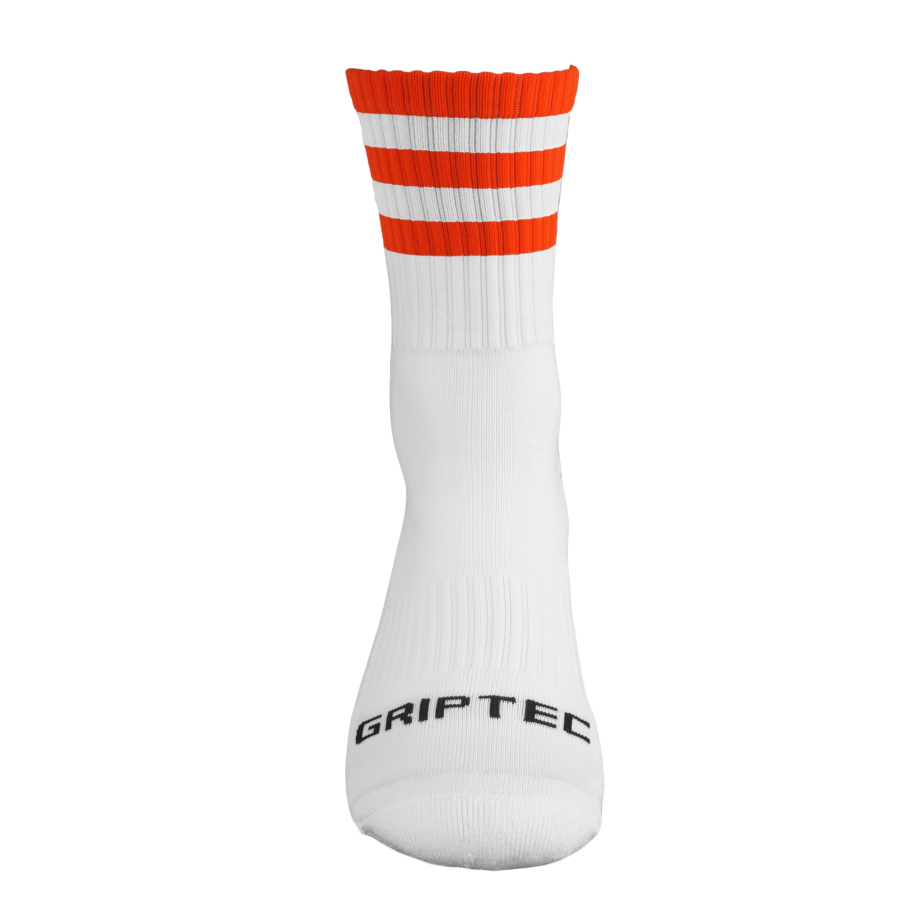 Orange & White Grip Socks Front