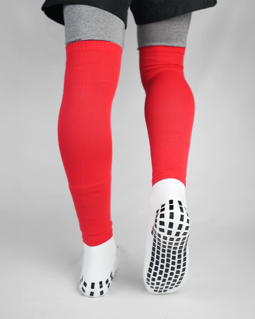 Sock Sleeves Red With Grip Socks