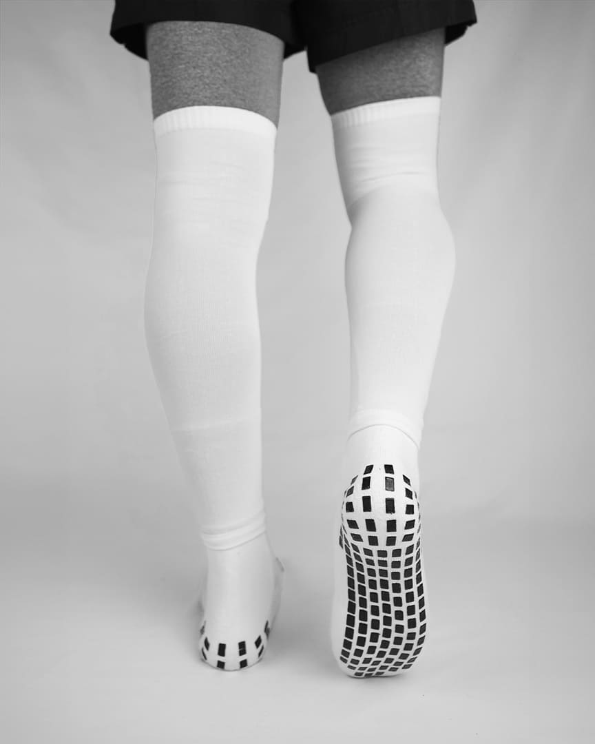 Sock Sleeves White With Grip Socks