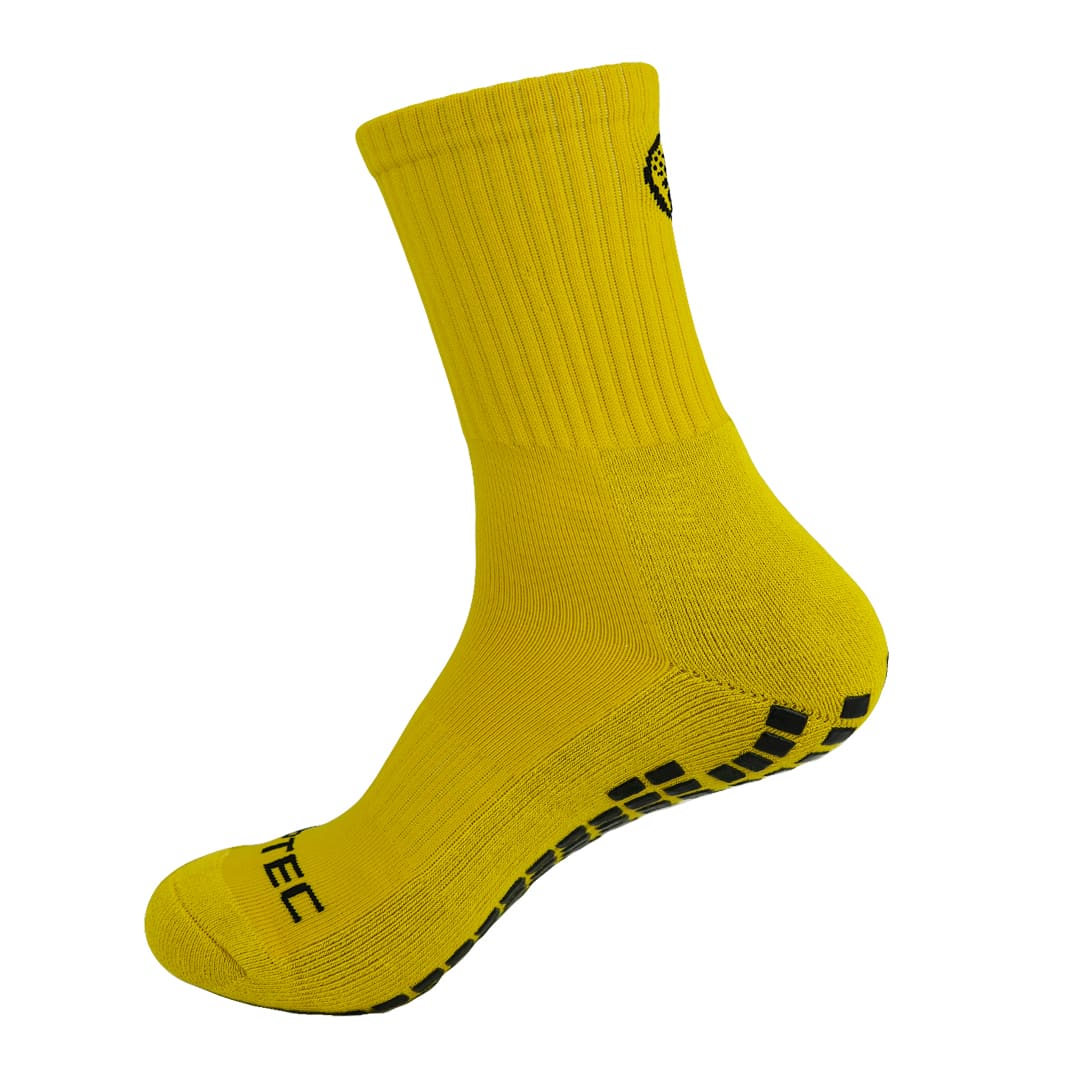Yellow grip socks